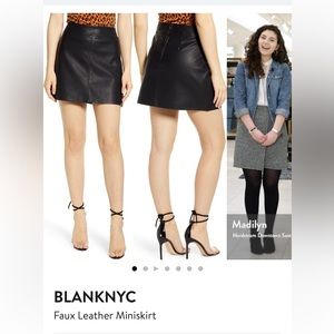 Blank NYC black leather skirt